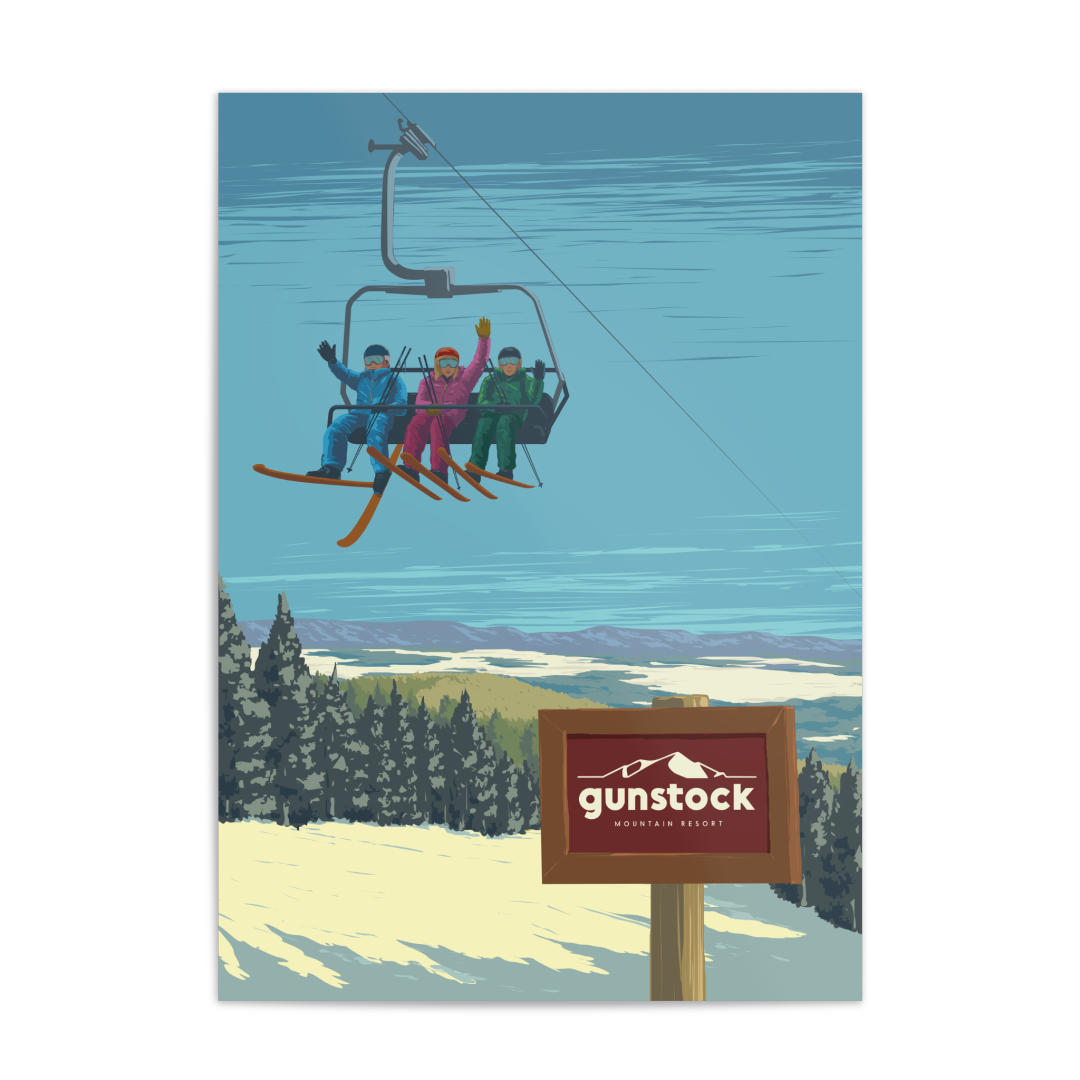 Gunstock Ski Resort Poster
