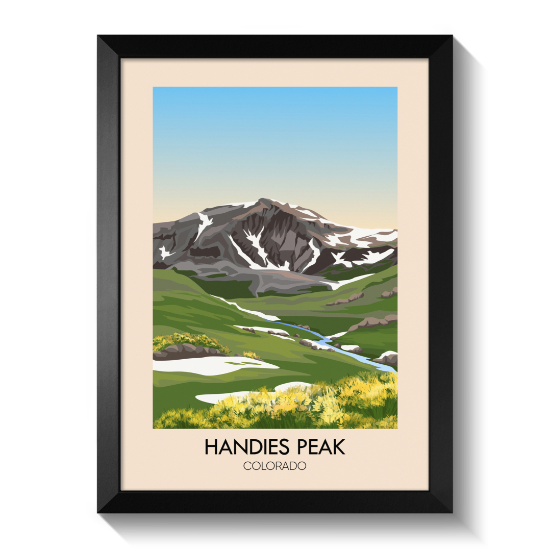 Handies Peak Colorado USA Travel Poster