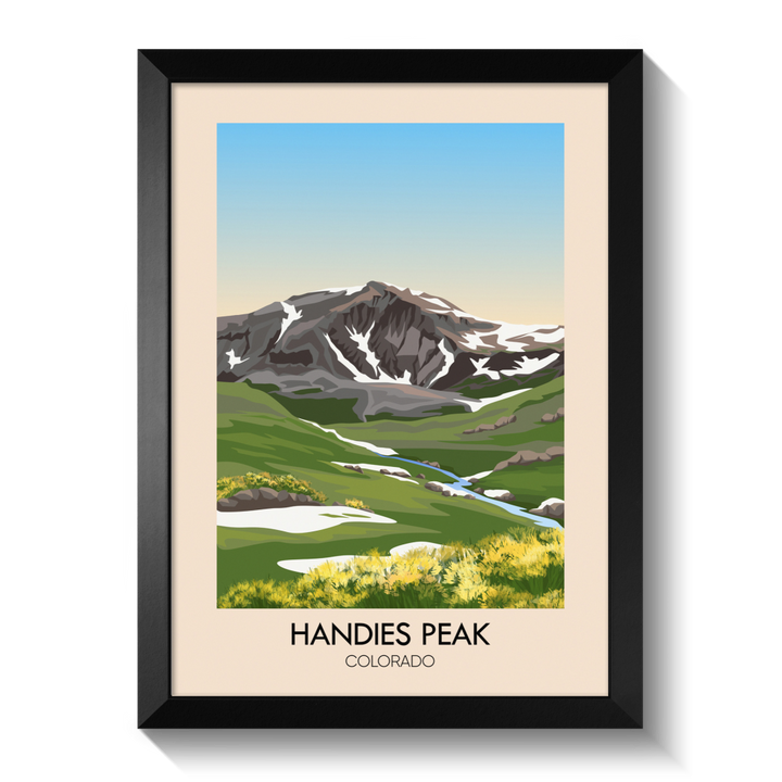Handies Peak Colorado USA Travel Poster