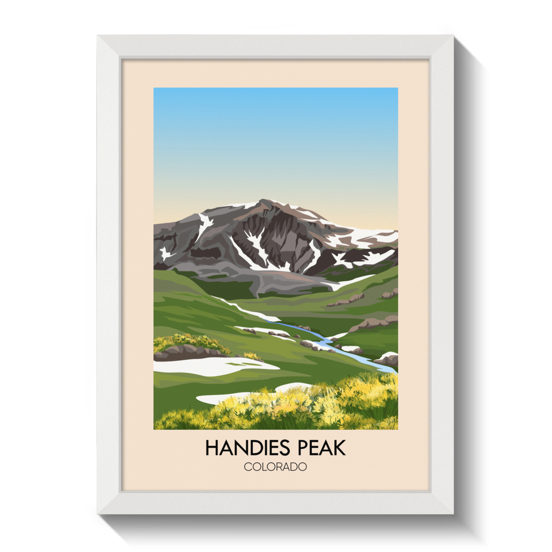 Handies Peak Colorado USA Travel Poster