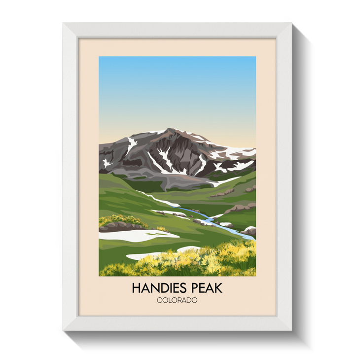 Handies Peak Colorado USA Travel Poster