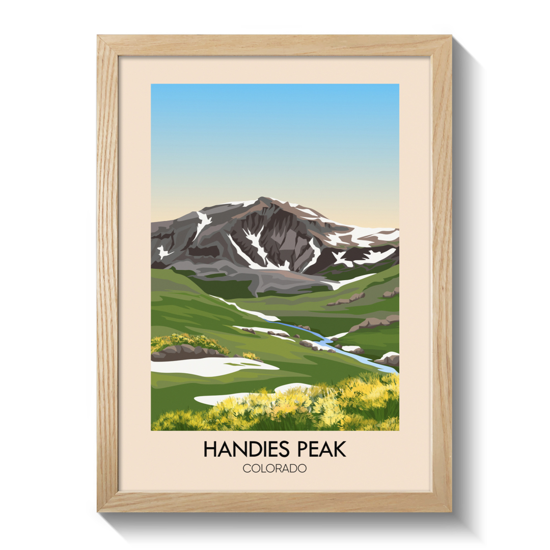 Handies Peak Colorado USA Travel Poster