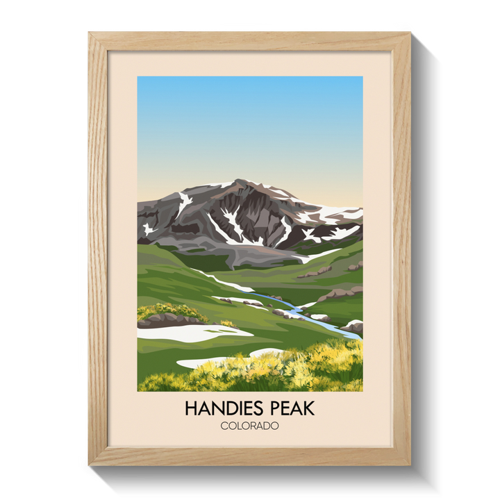 Handies Peak Colorado USA Travel Poster
