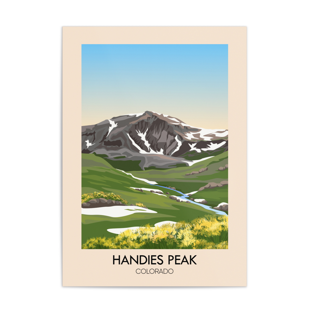 Handies Peak Colorado USA Travel Poster