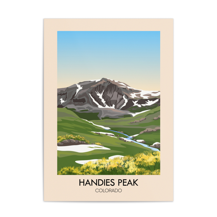 Handies Peak Colorado USA Travel Poster