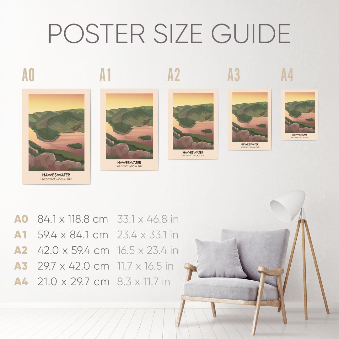 Haweswater Lake District Travel Poster