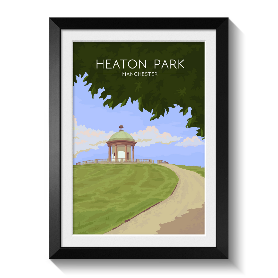 Heaton Park Manchester Travel Poster