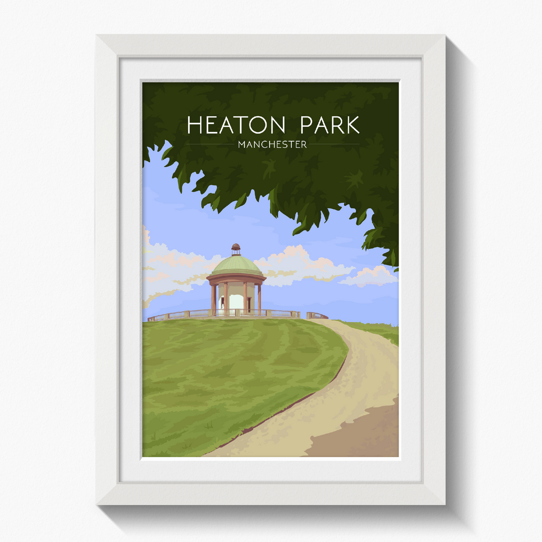Heaton Park Manchester Travel Poster