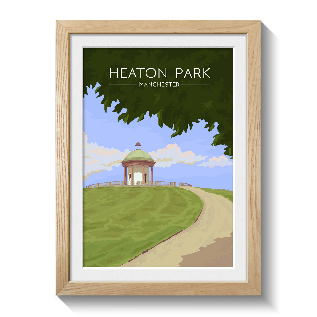 Heaton Park Manchester Travel Poster