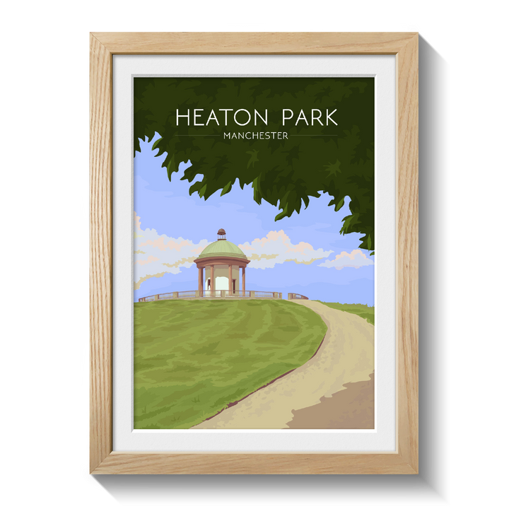 Heaton Park Manchester Travel Poster