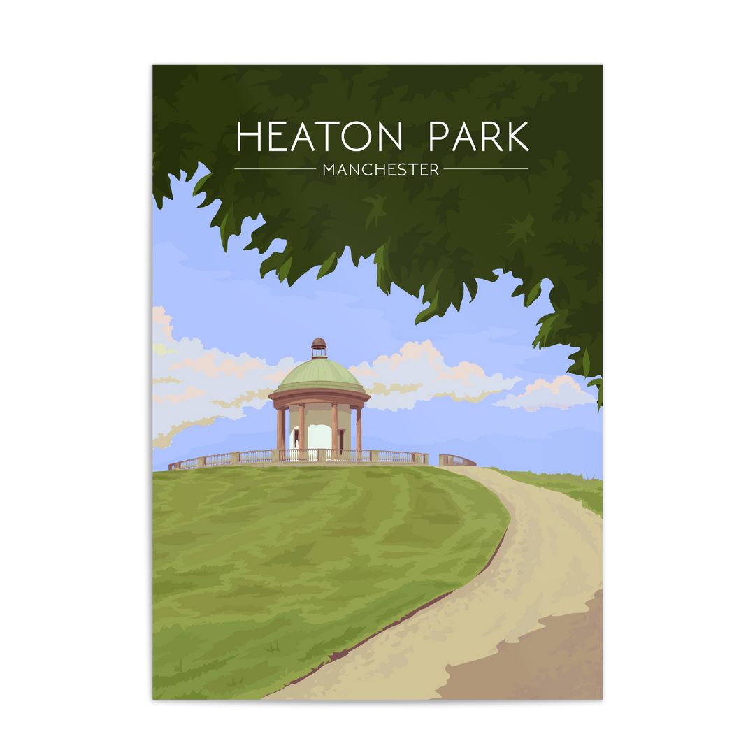 Heaton Park Manchester Travel Poster