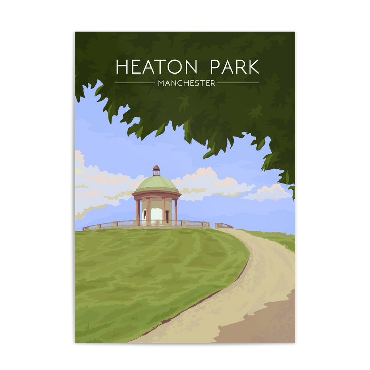 Heaton Park Manchester Travel Poster