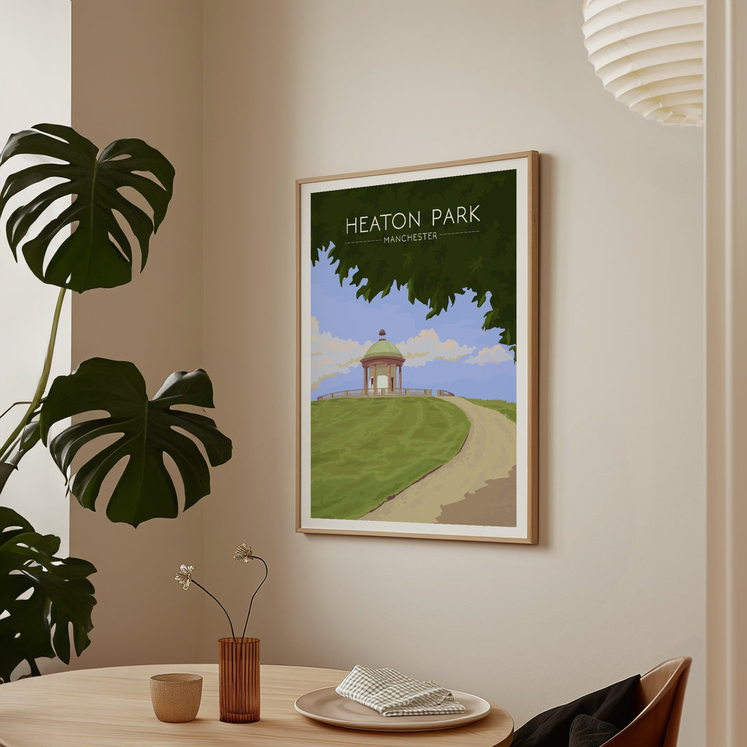 Heaton Park Manchester Travel Poster