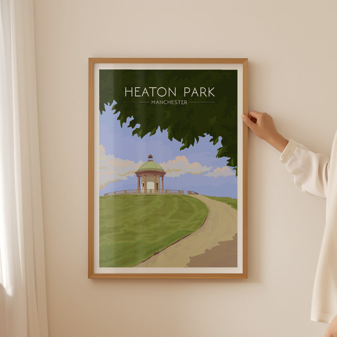 Heaton Park Manchester Travel Poster