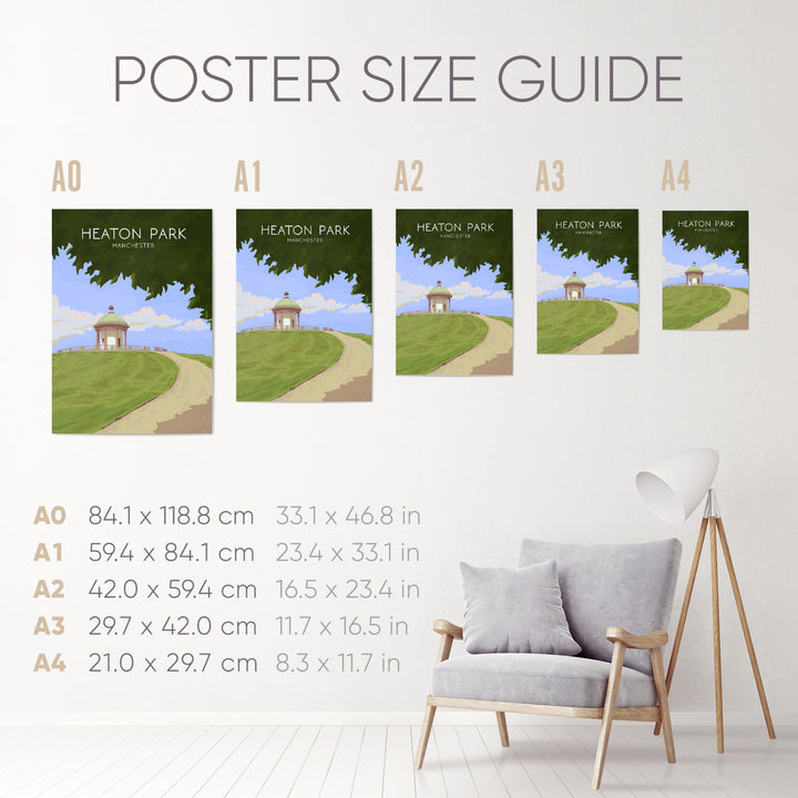 Heaton Park Manchester Travel Poster