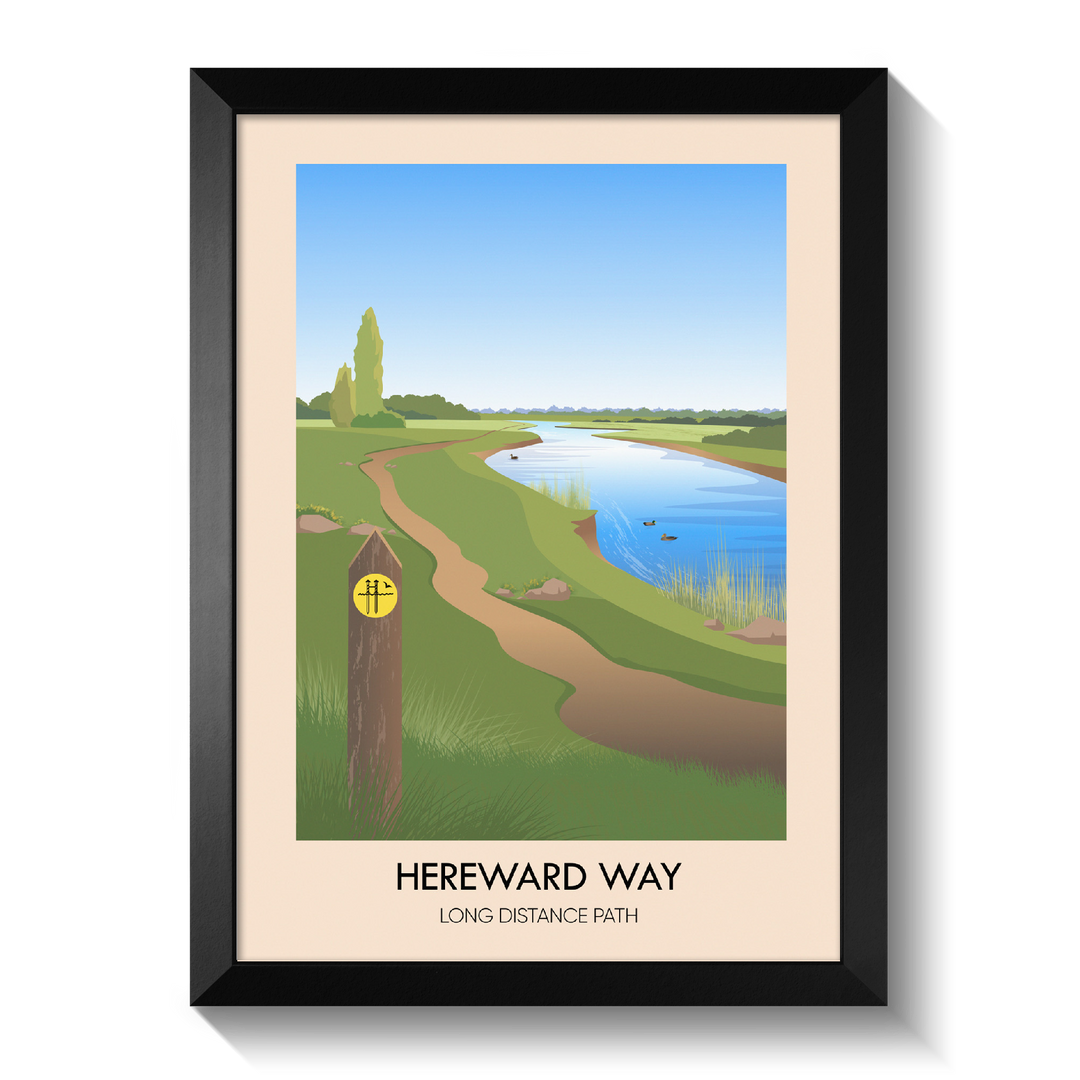 Hereward Way Hiking Trail Travel Poster