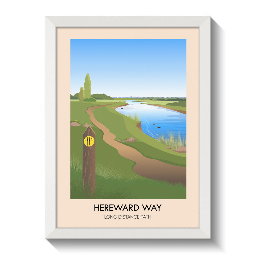 Hereward Way Hiking Trail Travel Poster
