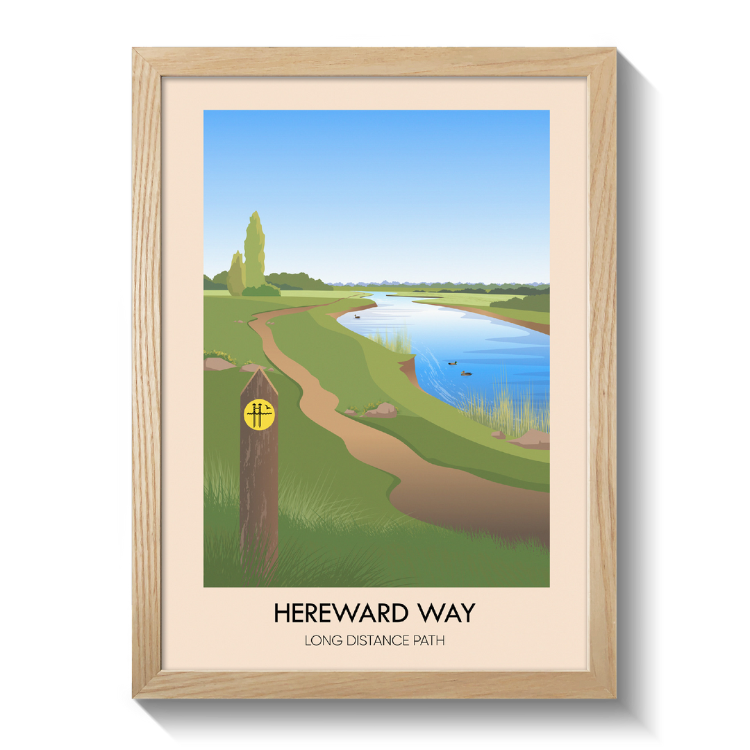 Hereward Way Hiking Trail Travel Poster