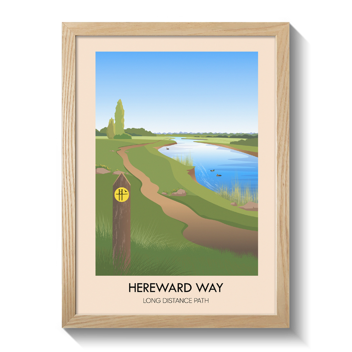 Hereward Way Hiking Trail Travel Poster