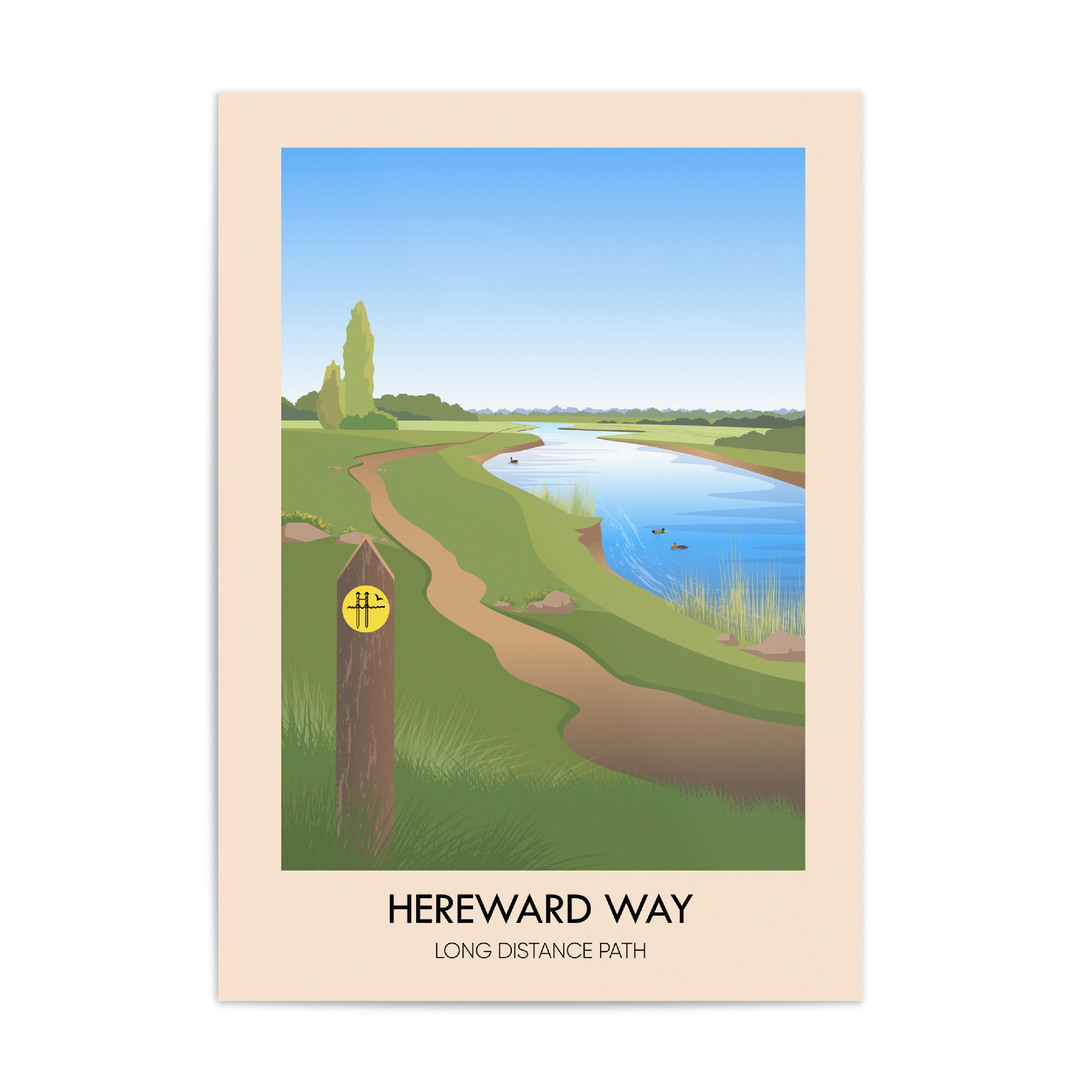 Hereward Way Hiking Trail Travel Poster