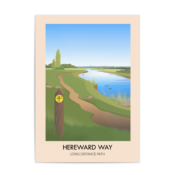 Hereward Way Hiking Trail Travel Poster