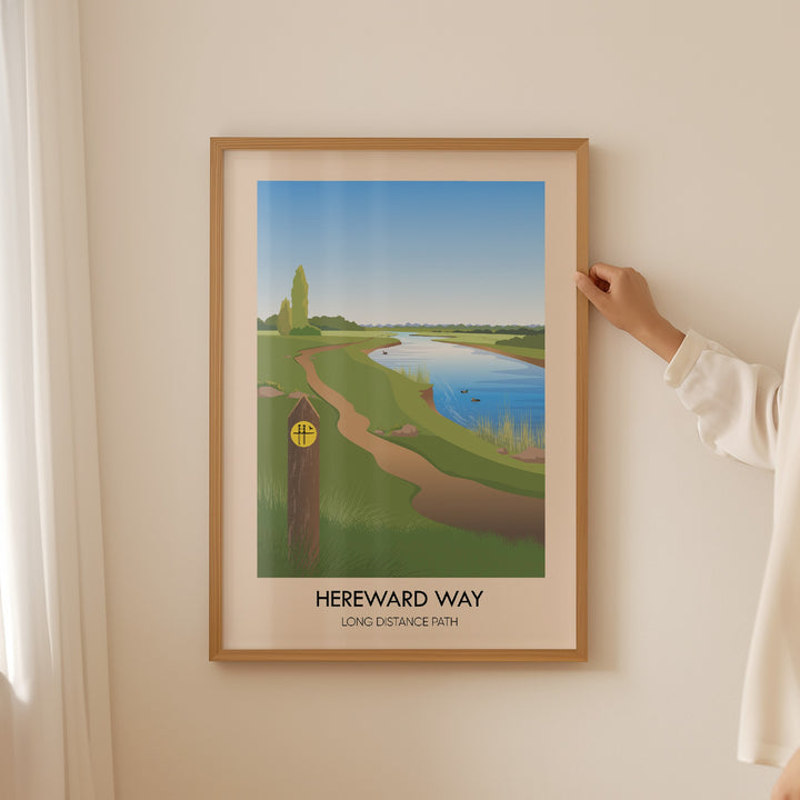 Hereward Way Hiking Trail Travel Poster