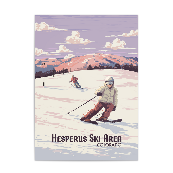 Hesperus Colorado USA Ski Resort Travel Poster