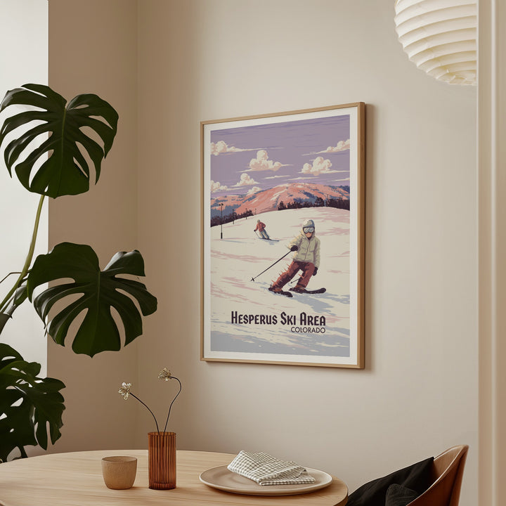 Hesperus Colorado USA Ski Resort Travel Poster