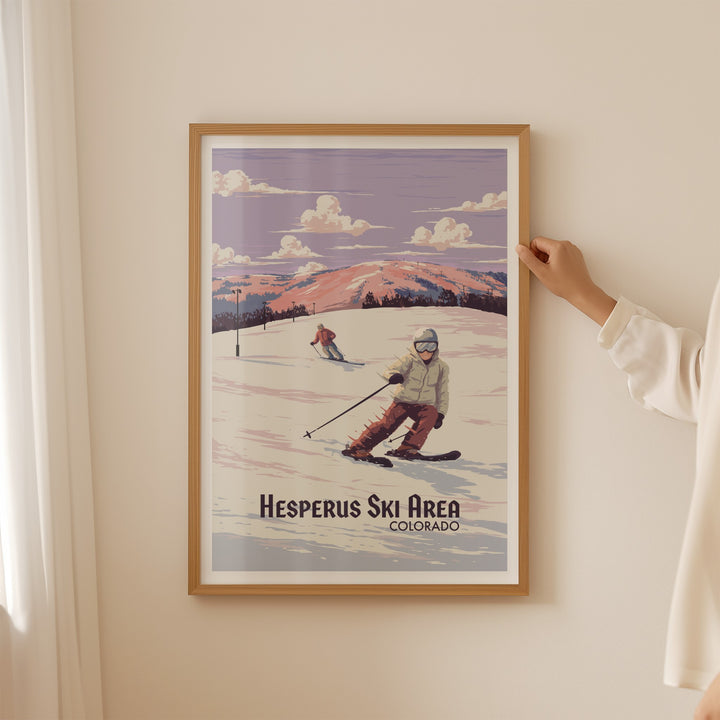 Hesperus Colorado USA Ski Resort Travel Poster