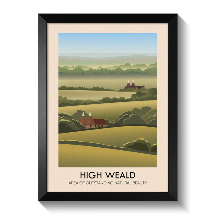 High Weald AONB Travel Poster