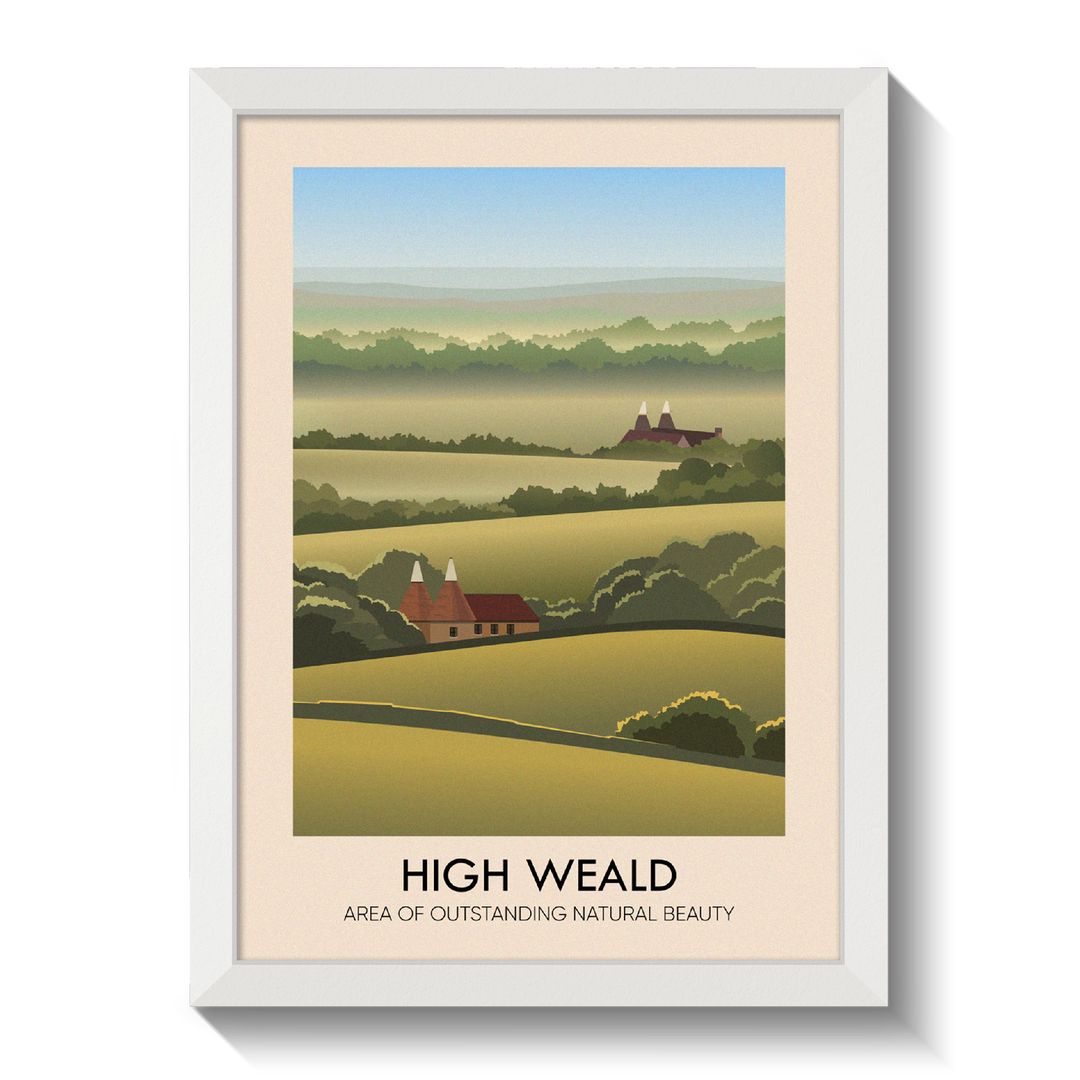 High Weald AONB Travel Poster