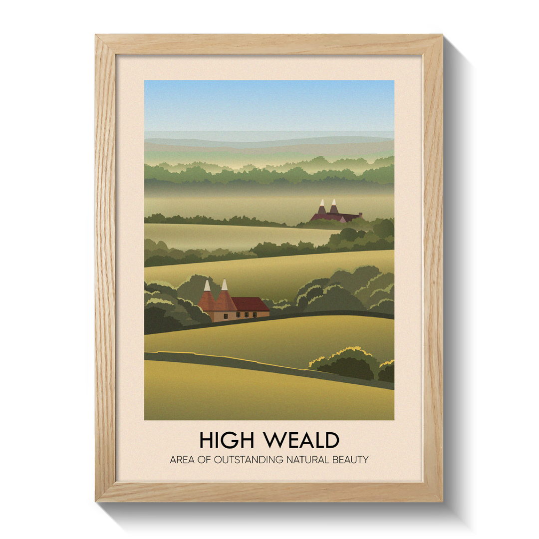High Weald AONB Travel Poster