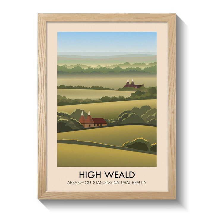 High Weald AONB Travel Poster