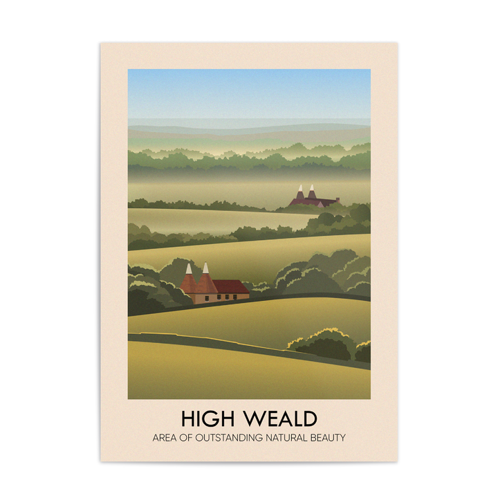 High Weald AONB Travel Poster