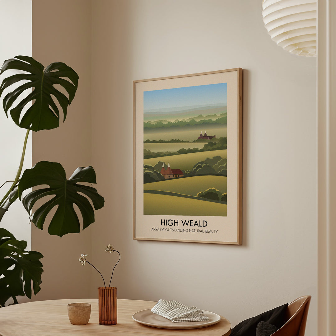 High Weald AONB Travel Poster