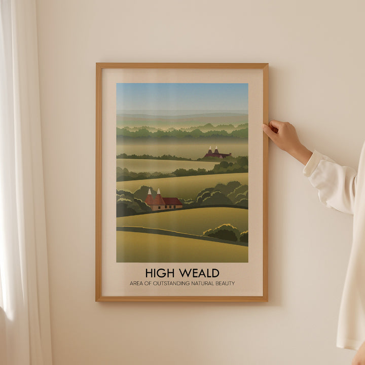 High Weald AONB Travel Poster