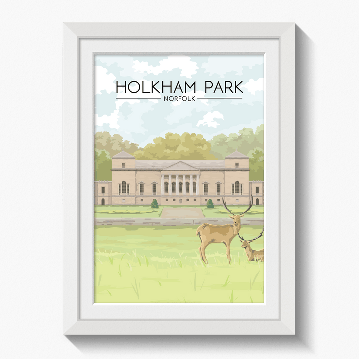 Holkham Park Norfolk Travel Poster