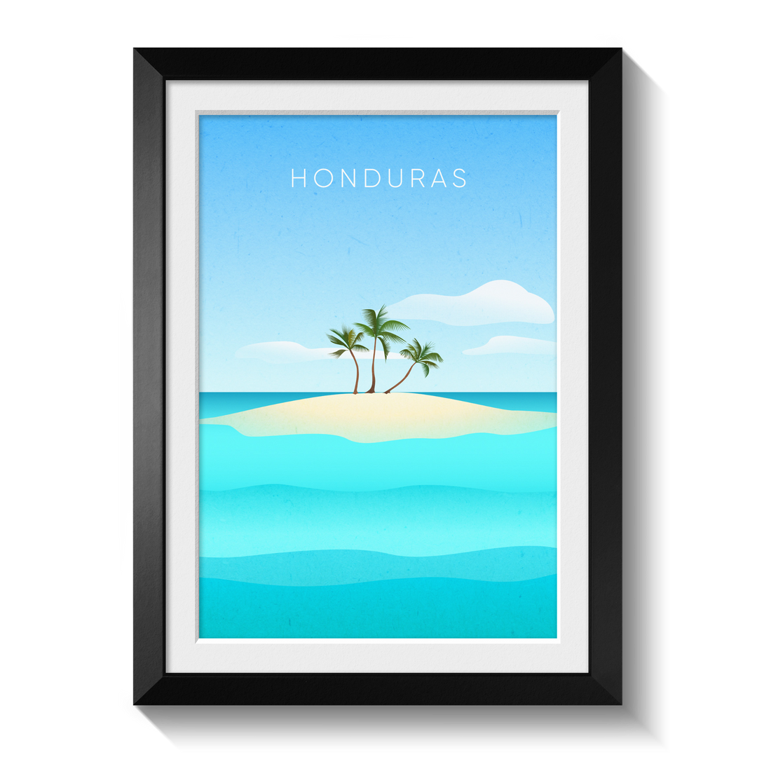 Honduras Minimal Travel Poster