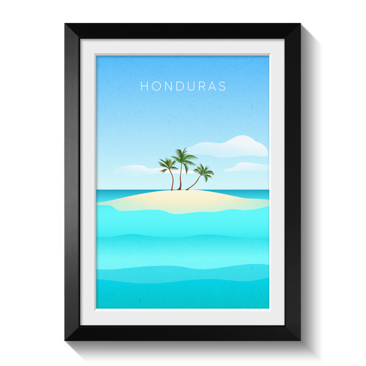 Honduras Minimal Travel Poster