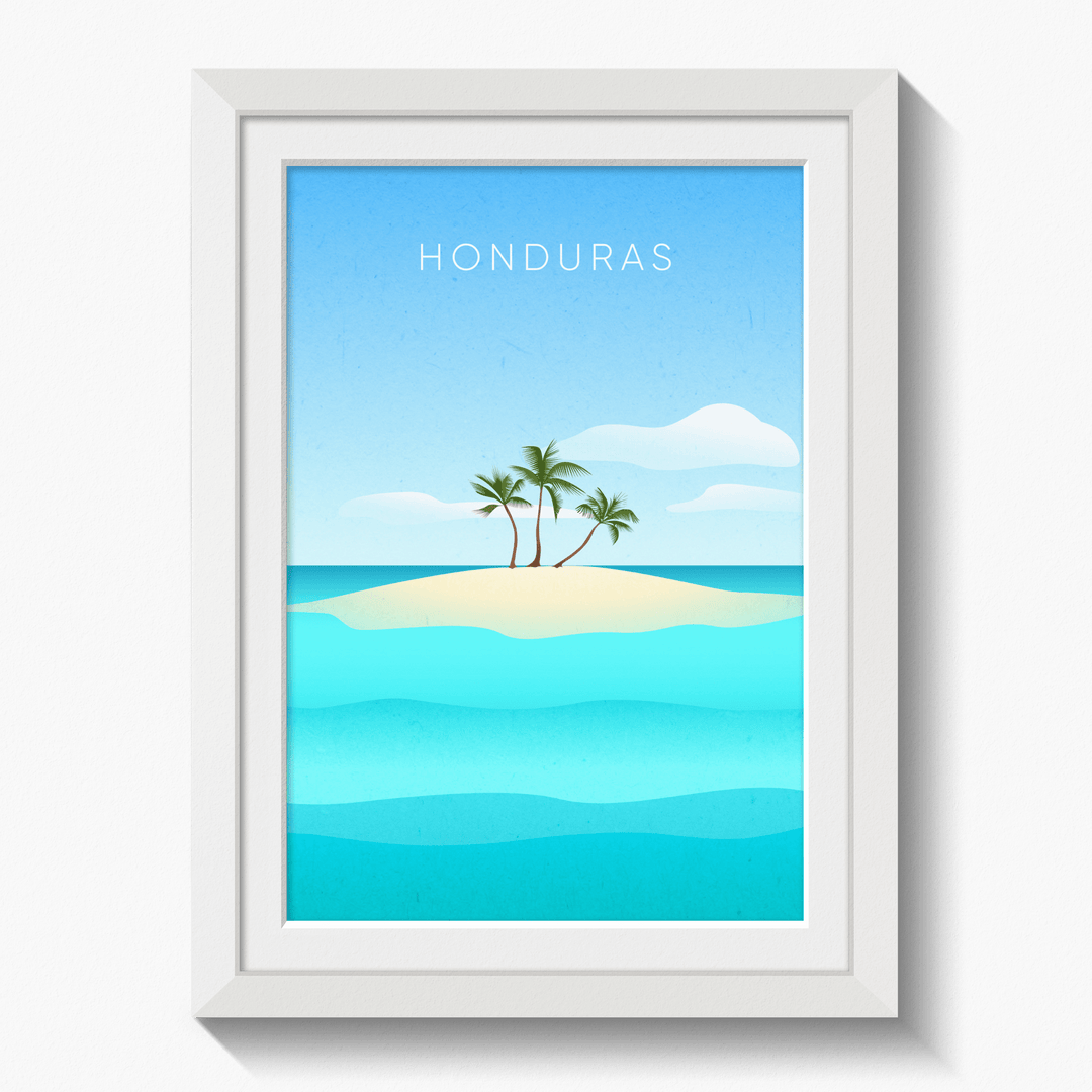 Honduras Minimal Travel Poster