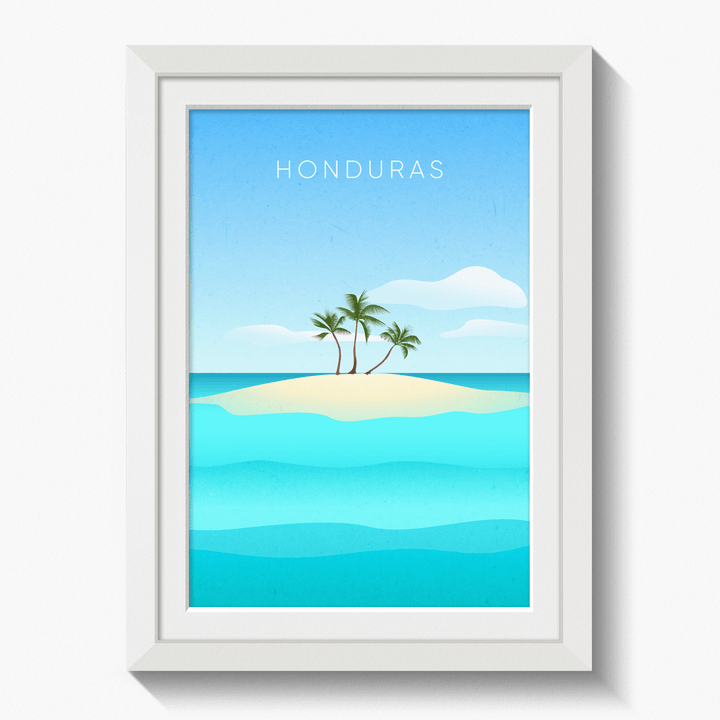 Honduras Minimal Travel Poster