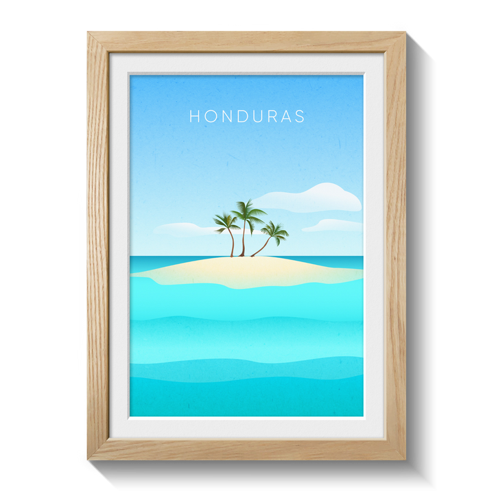 Honduras Minimal Travel Poster