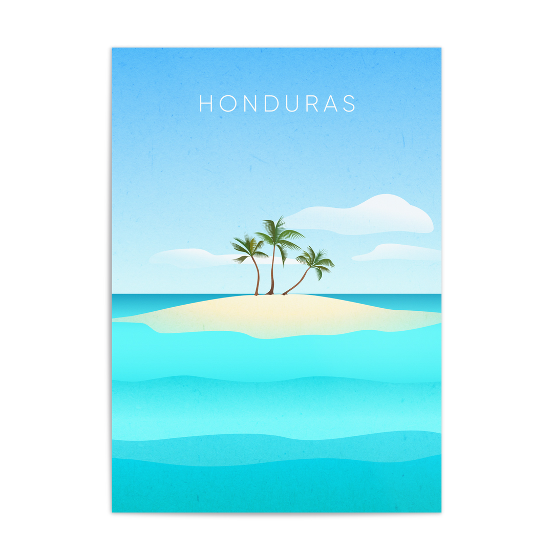 Honduras Minimal Travel Poster
