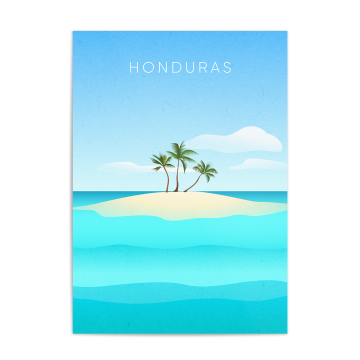 Honduras Minimal Travel Poster