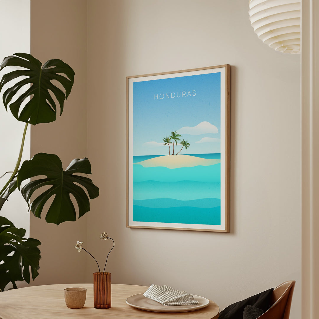 Honduras Minimal Travel Poster