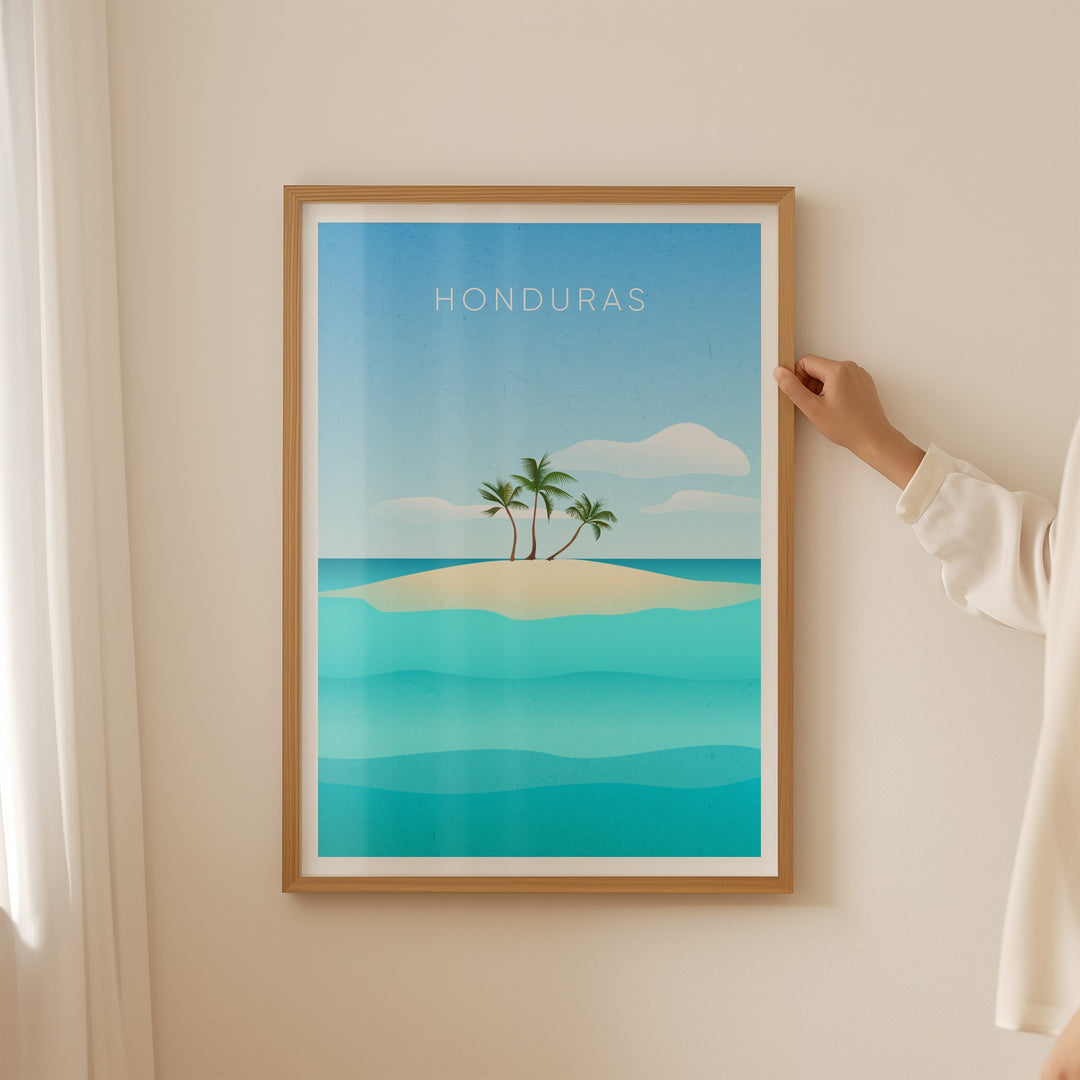 Honduras Minimal Travel Poster