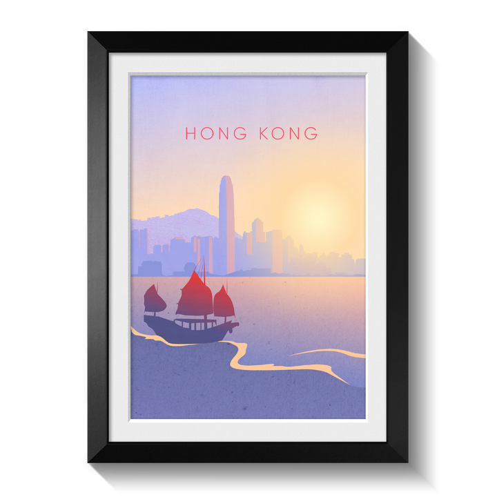 Hong Kong Minimal Travel Poster