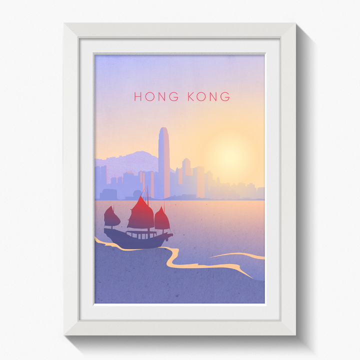 Hong Kong Minimal Travel Poster
