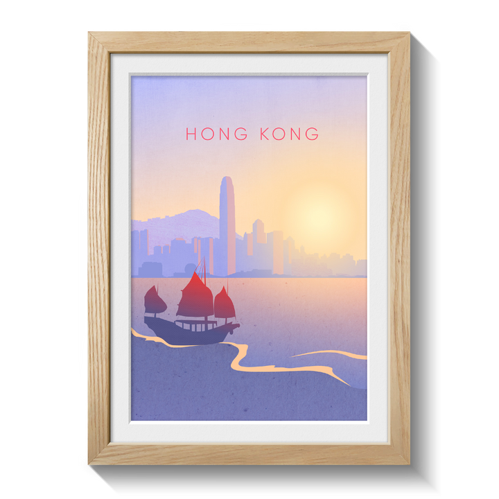 Hong Kong Minimal Travel Poster