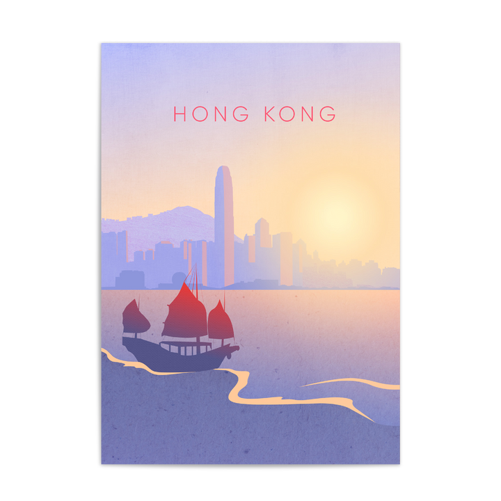 Hong Kong Minimal Travel Poster